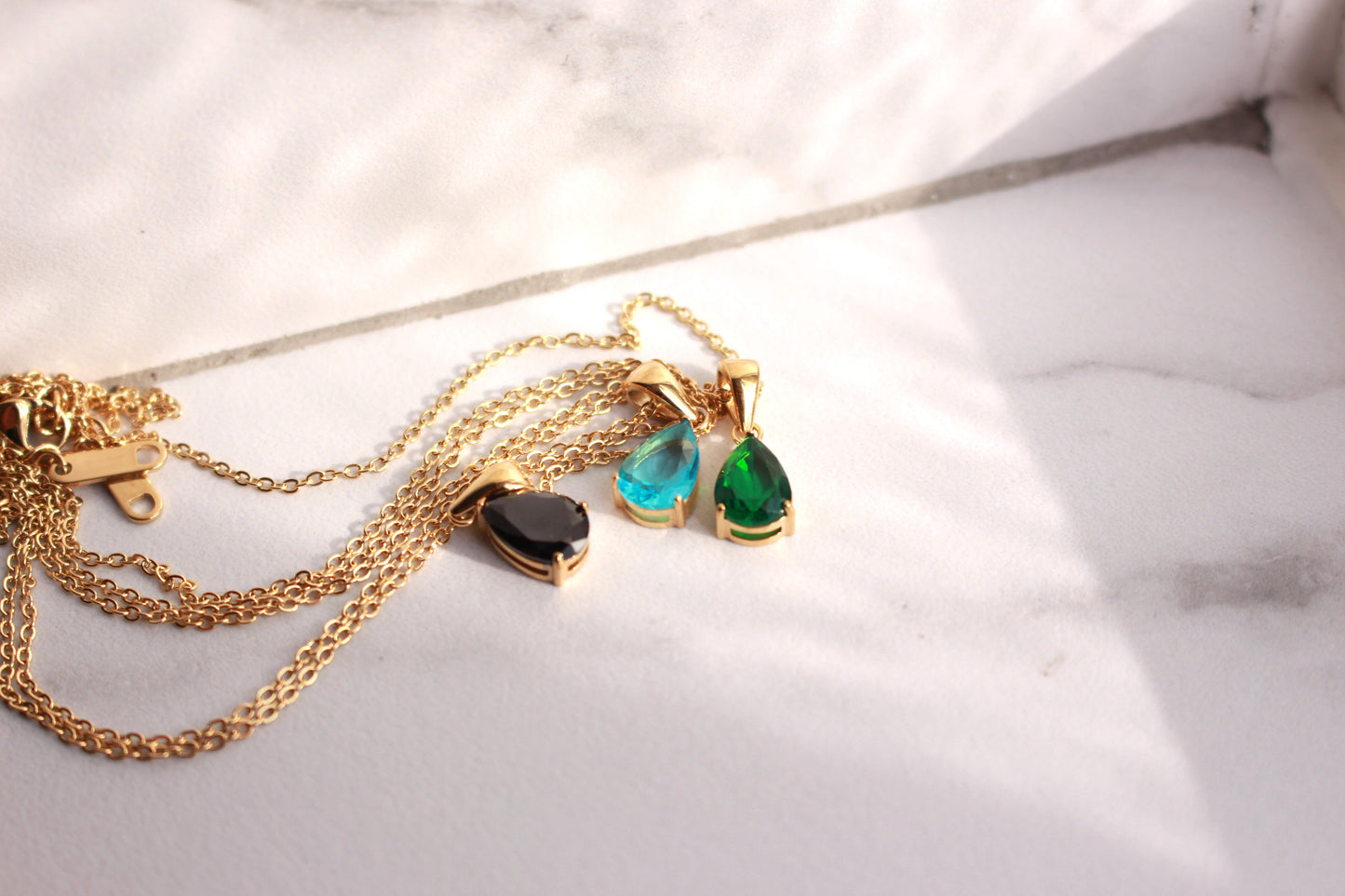 Droplet Gem Necklace