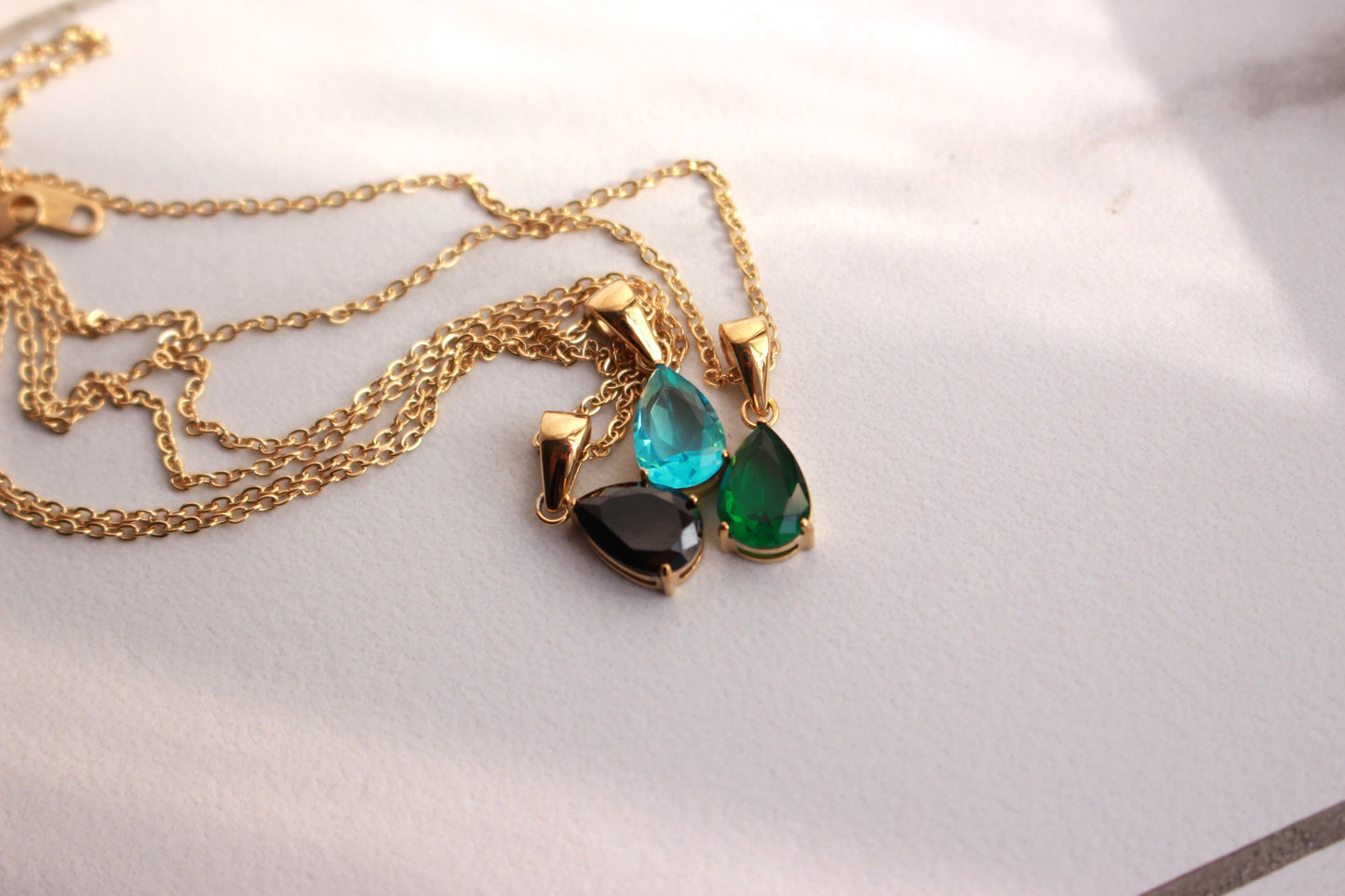 Droplet Gem Necklace