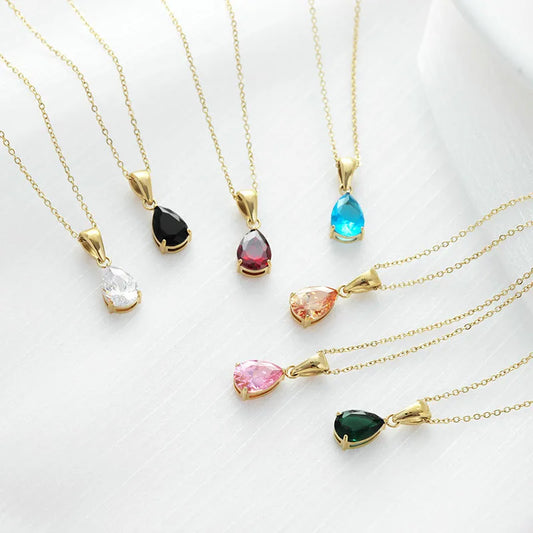 Droplet Gem Necklace