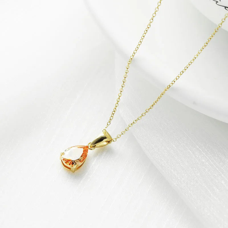 Droplet Gem Necklace