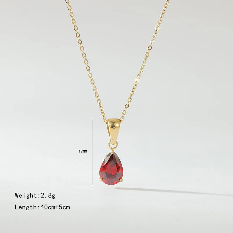 Droplet Gem Necklace